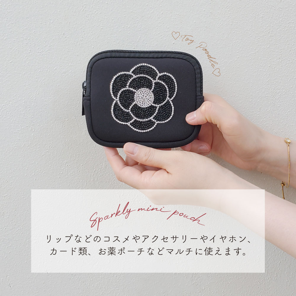 ミニポーチ DecoBaboo デコ キラキラ 軽量 コンパクト化粧ポーチ 小物