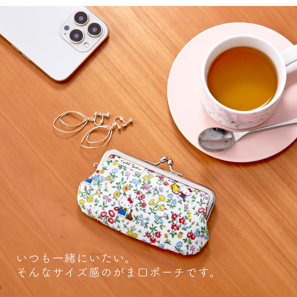 サンリオ がま口 ミニポーチ ハローキティ リバティプリント